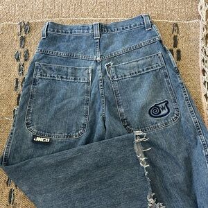 JNCO Blue Denim Jeans with Logo Detail